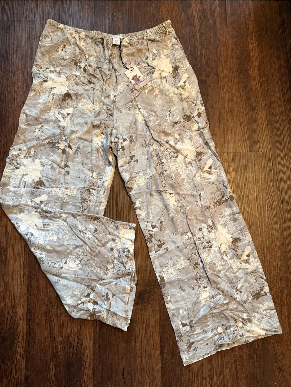 Sincerely Jules Brown/White Womens Drawstring Pants